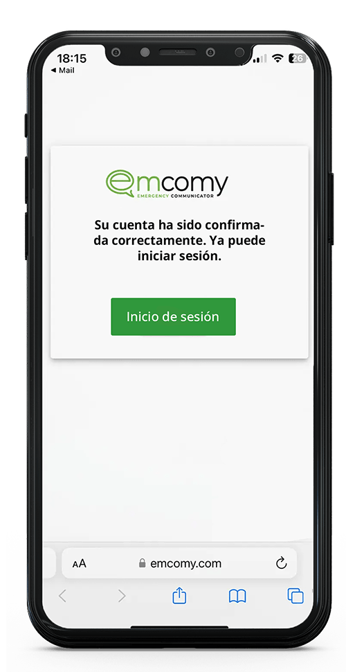 La confirmación de inscripción