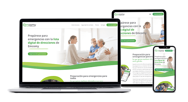 Varios dispositivos para almacenar contactos de emergencia.