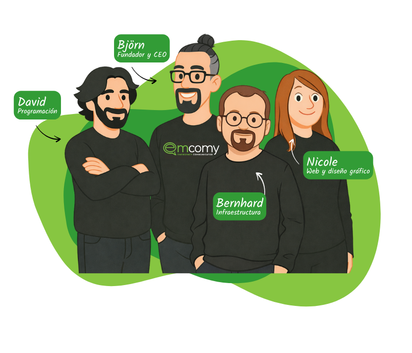 El equipo español de Emcomy.